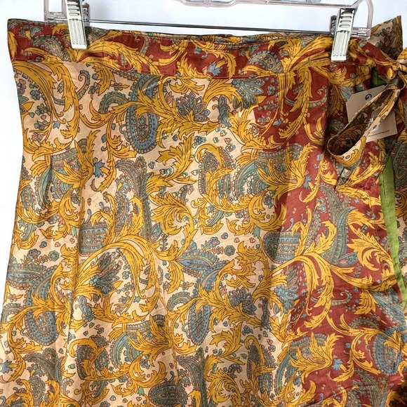 EARTHBOUND TRADING CO Sari Wrap Boho Skirt NWT One‎ Size Baroque Print - Picture 4 of 9